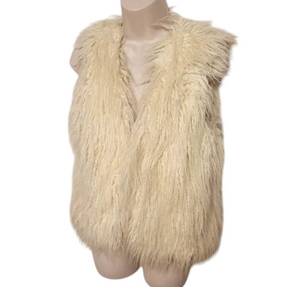 Vintage Forever Twentyone Faux Shearling Vest Vegan